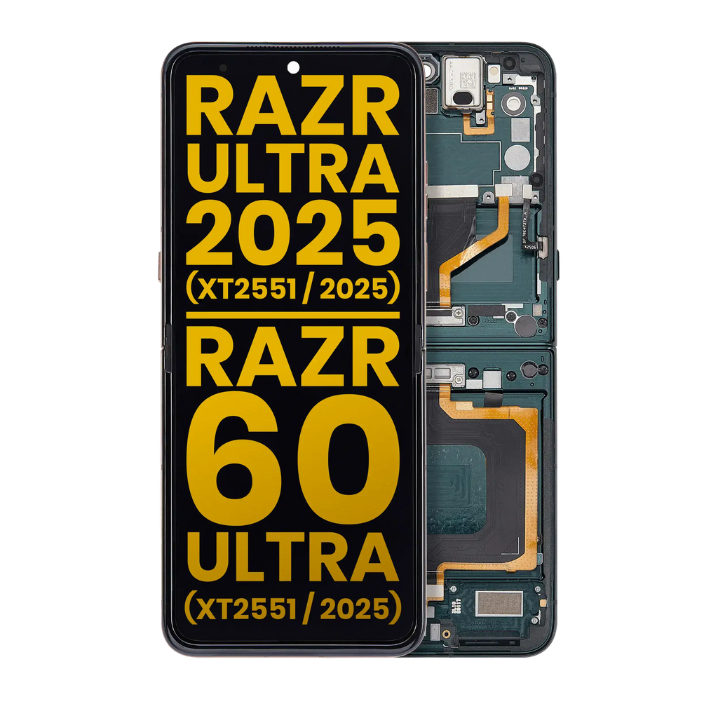 OLED-Display m. Rahmen für Motorola Razr Ultra 2025/60 Ultra (Refurb) Scarab