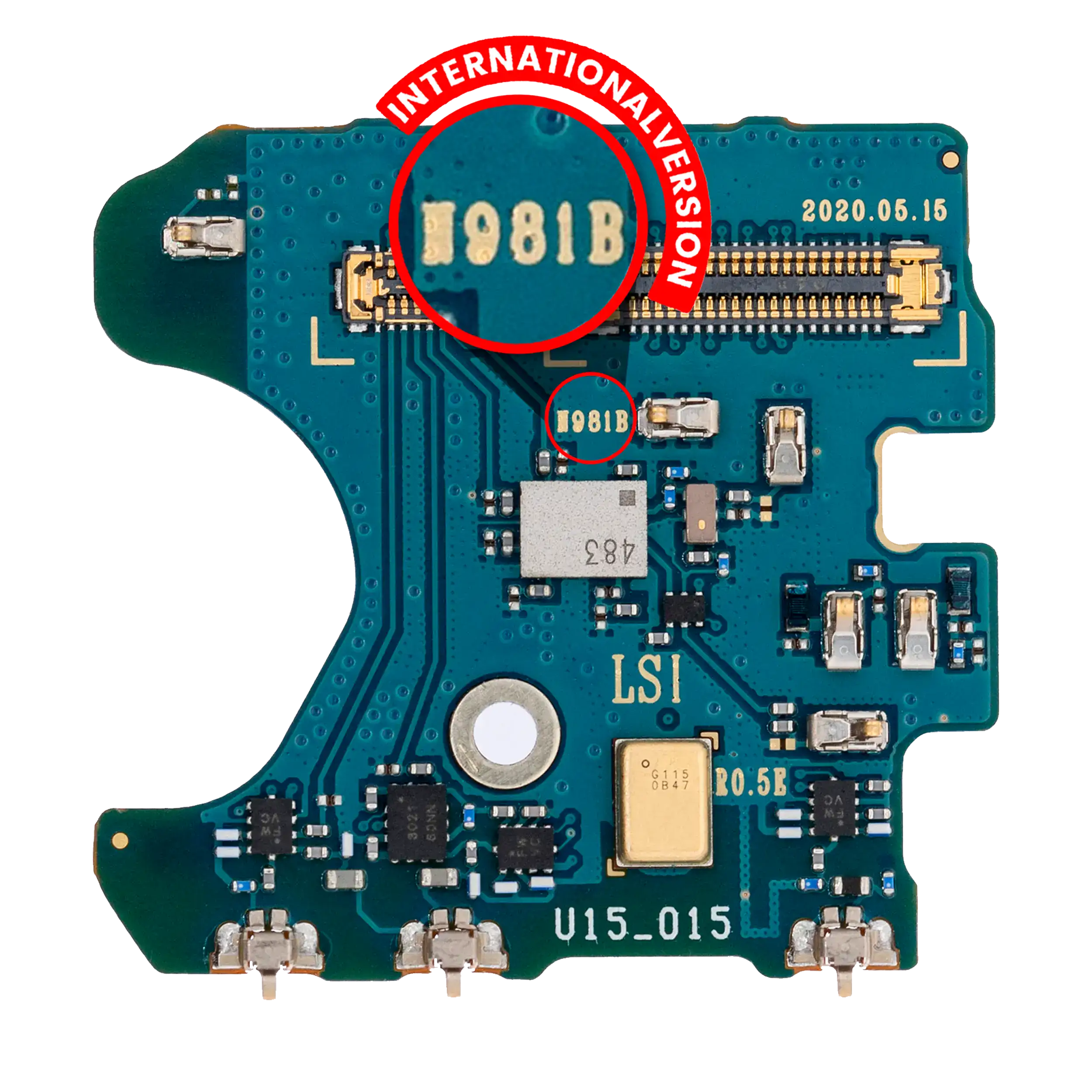 Microphone PCB Board for Samsung Galaxy Note 20 5G (N981B) (International Version)