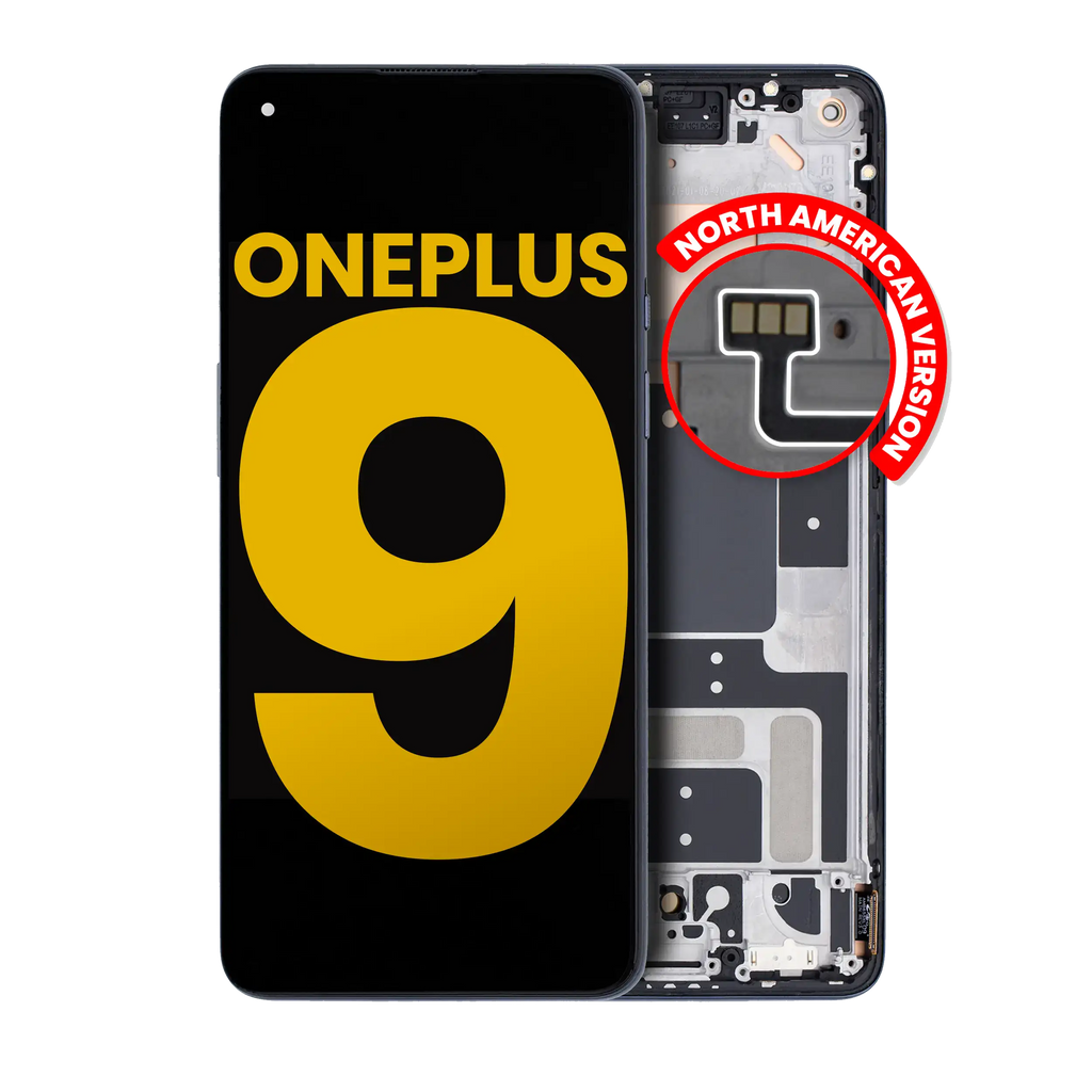 OLED Housing with Frame for OnePlus 9 (US Version) (Refurbished) (Astral Black)