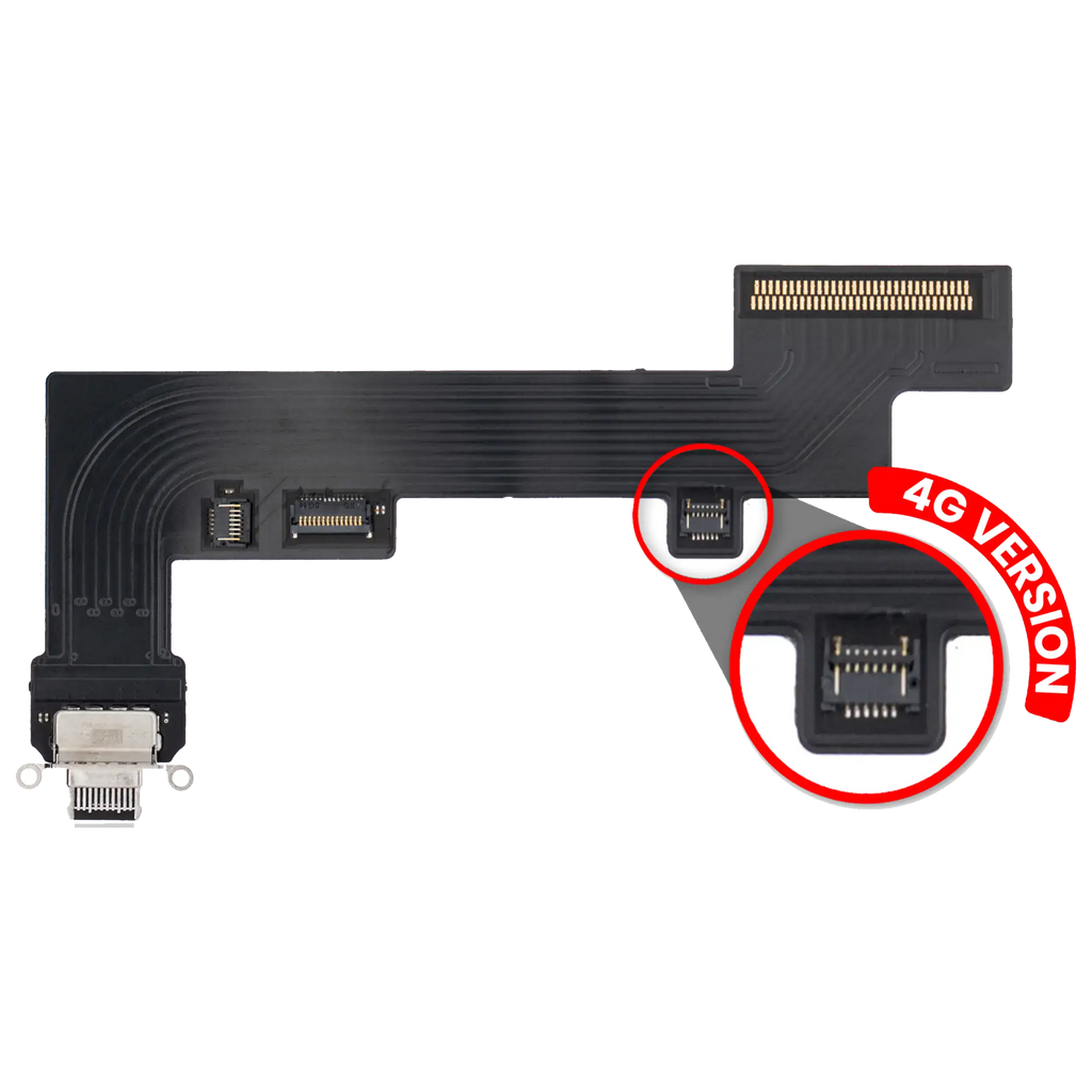 Charging Port Flex Cable for iPad Air 4 / iPad Air 5 (Cellular) (Premium) (Black)