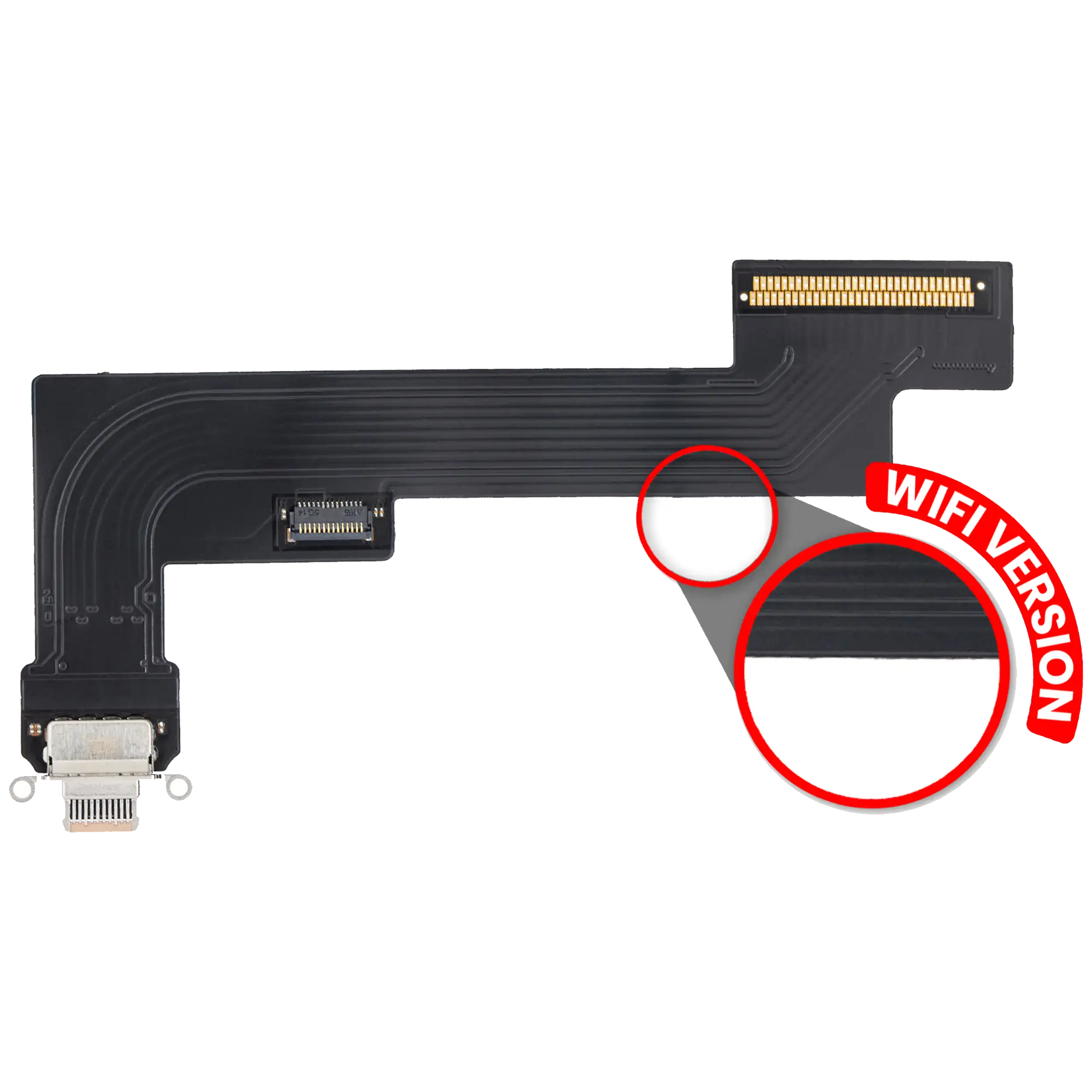 Charging Port Flex Cable for iPad Air 4 (WiFi Only) (Premium) (Rose Gold)