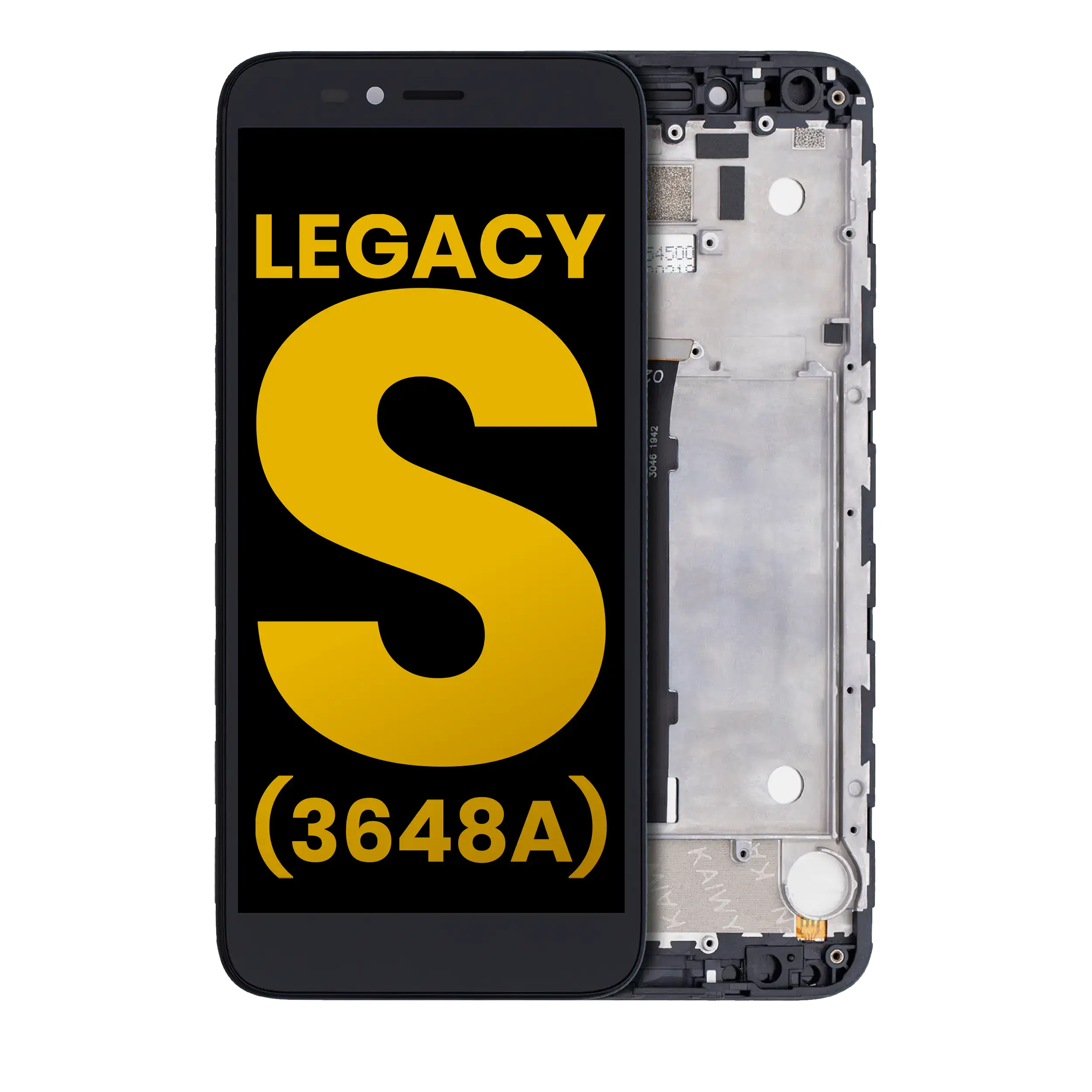 LCD Display with Frame for Coolpad Legacy S (3648A) (Refurbished) (Black)