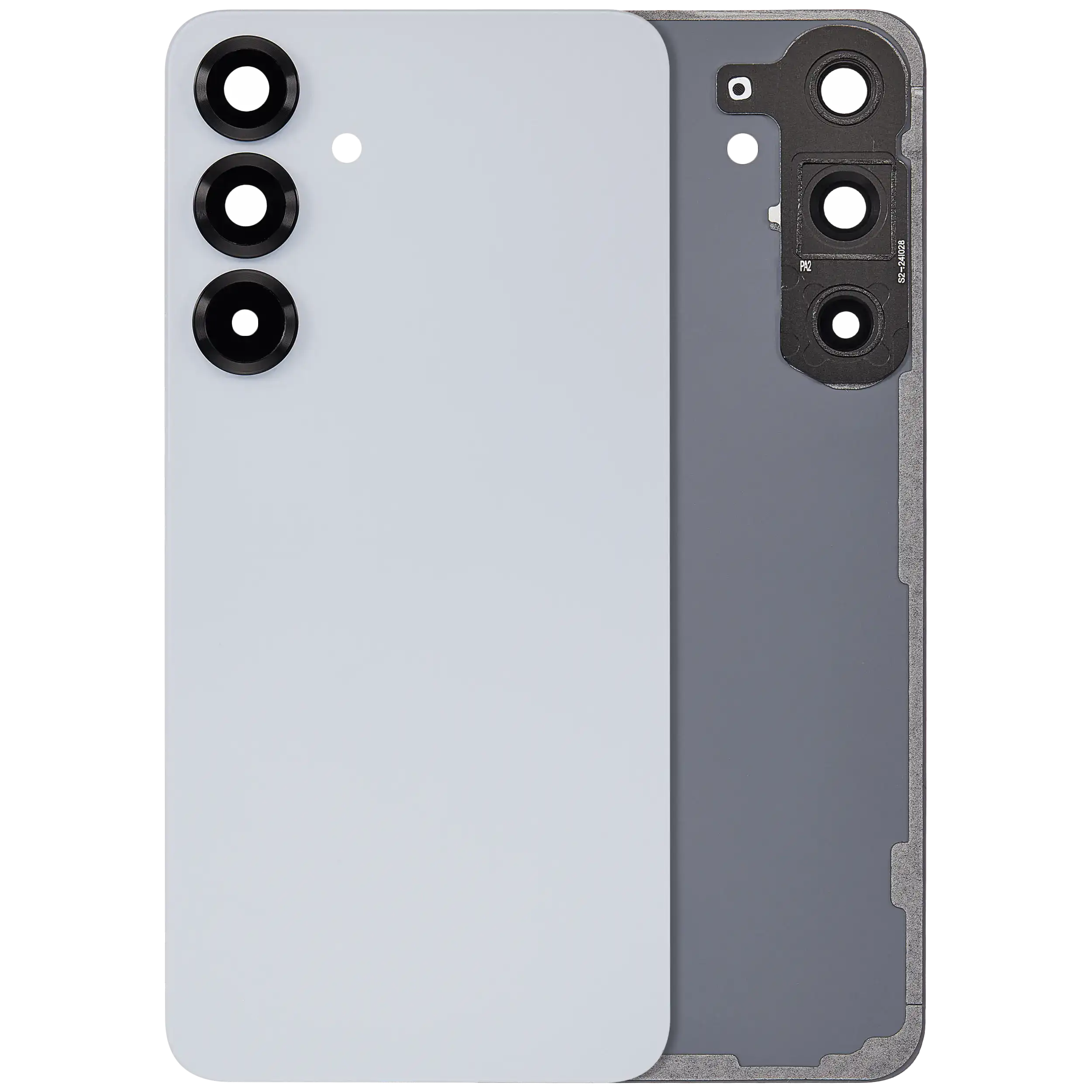 Backcover mit Kamera für Samsung S25+ 5G (ohne Logo) Eisblau Aftermarket Plus