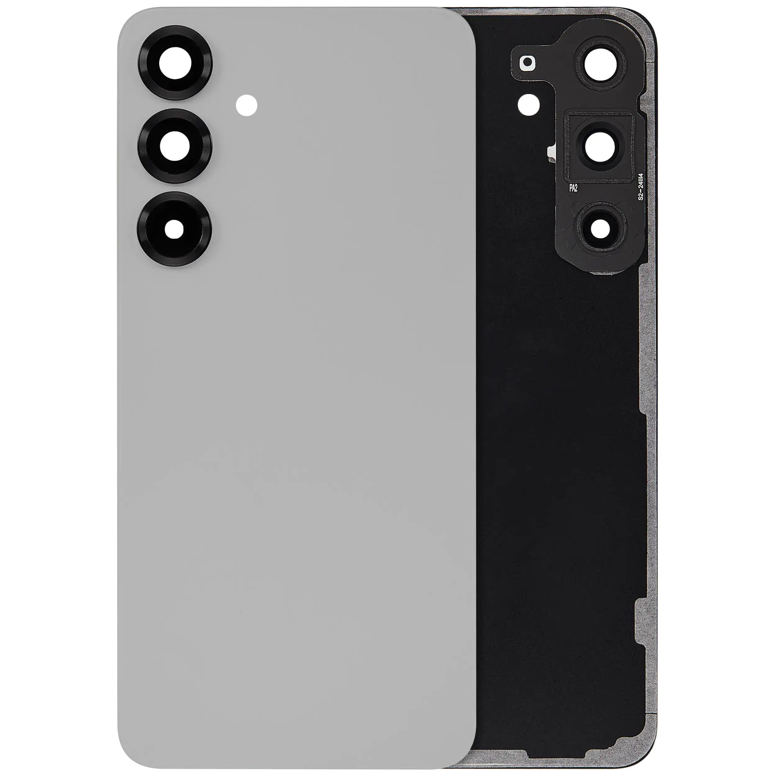 Back cover with camera lens for Samsung Galaxy S25 Plus 5G (No Logo) (Aftermarket Plus) (Silver Shadow)