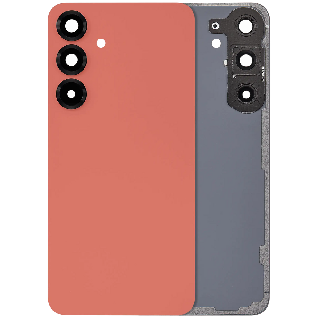 Glass Back Cover with Camera Lens for Samsung Galaxy S25 Plus 5G (No Logo) (Aftermarket Plus) (Coral Red)