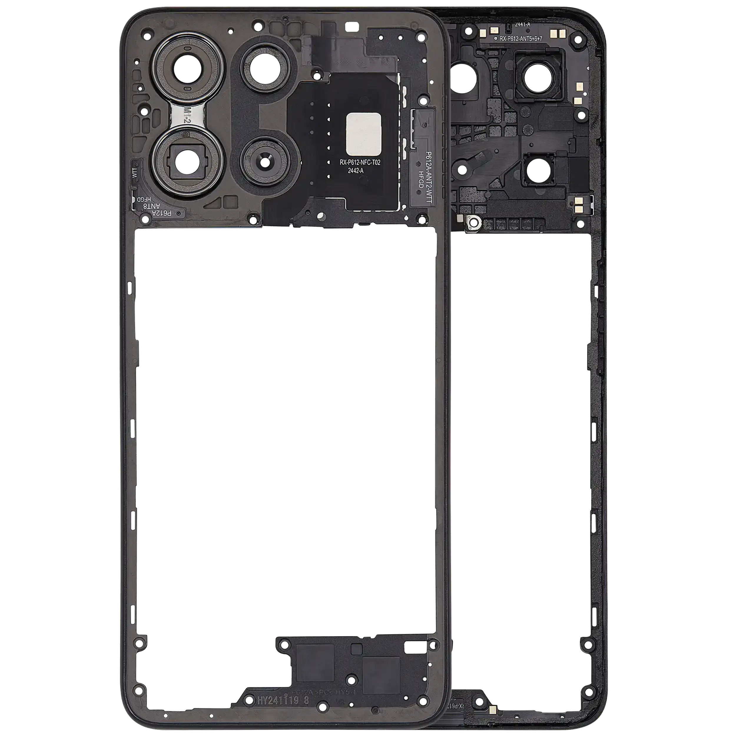 Midframe/Frame for Motorola Moto G 5G (XT2513 / 2025) (Original OEM) (Forest Gray)