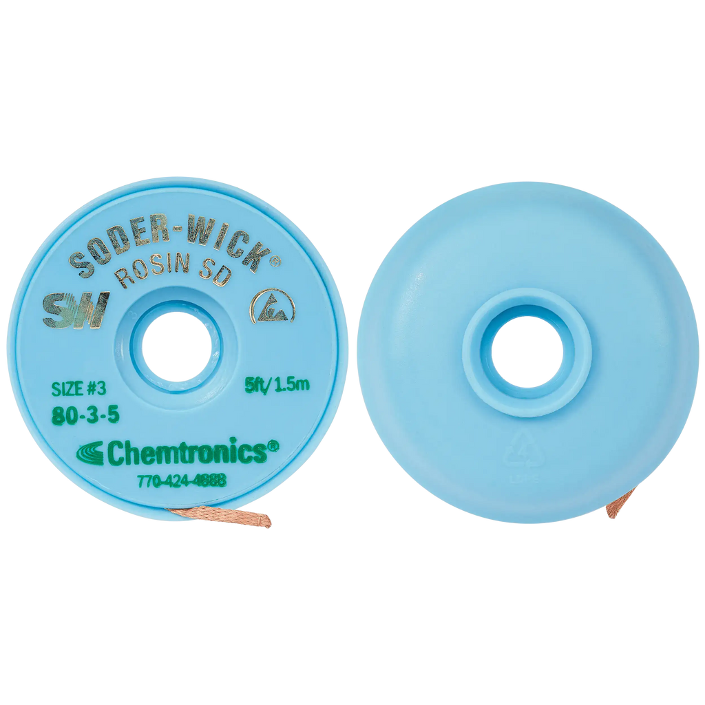 Chemtronics SW18035 Desoldering Wick, 2 mm Wide, 1.5 m Long