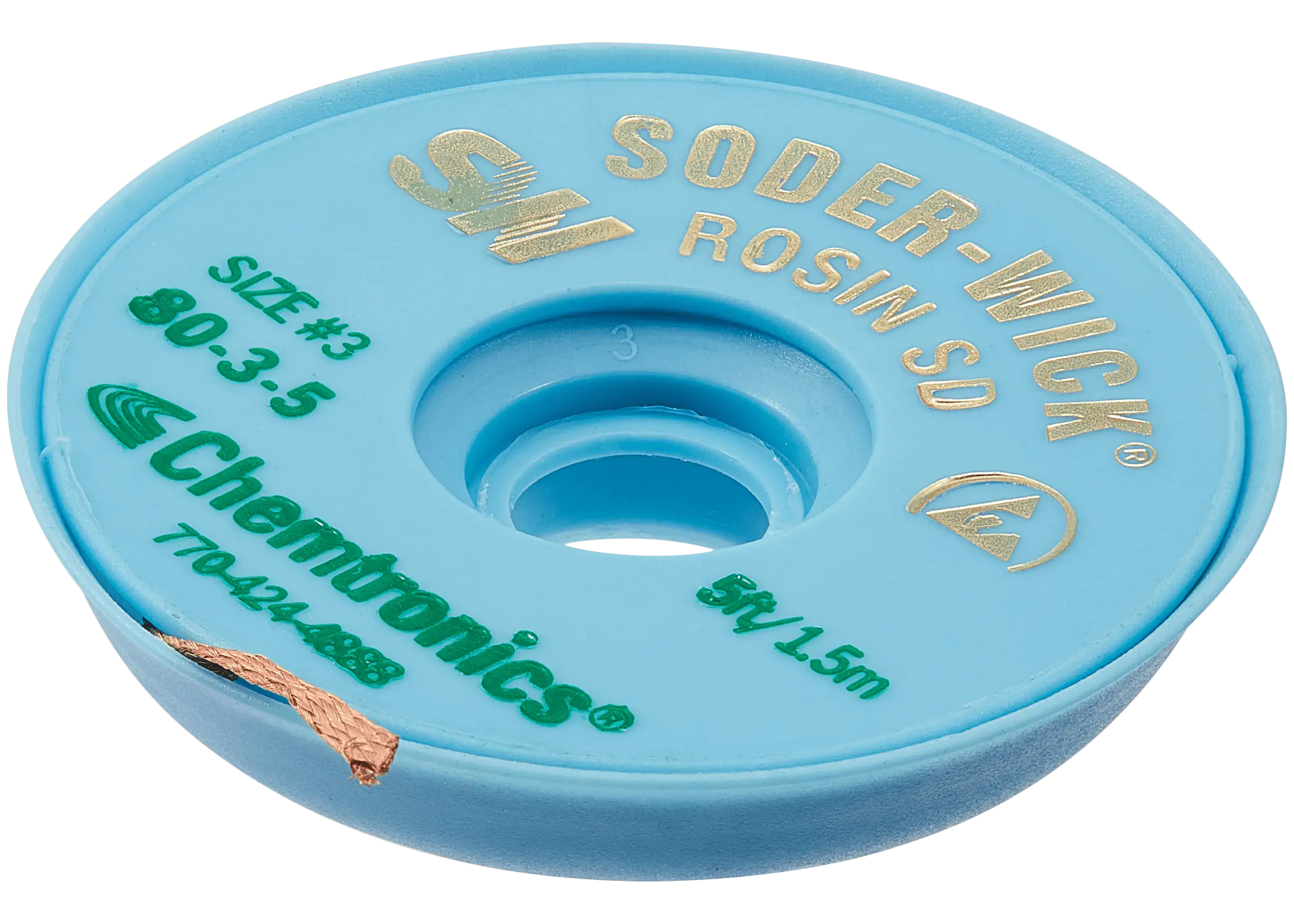 Chemtronics SW18035 Desoldering Wick, 2 mm Wide, 1.5 m Long