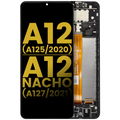 LCD-Display mit Rahmen für Samsung Galaxy A12/A12 Nacho Refurbished alle Farben