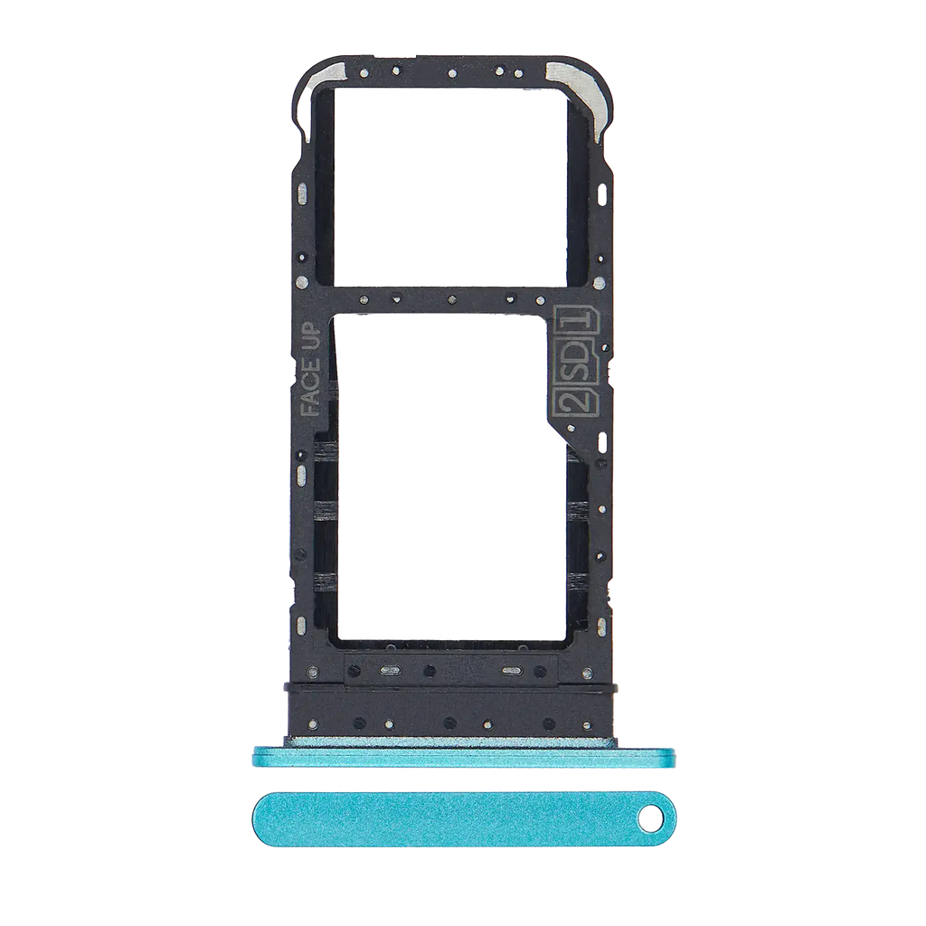 Dual-SIM Card Tray for Motorola Moto E7 (XT2095 / 2020) (Aqua Blue)