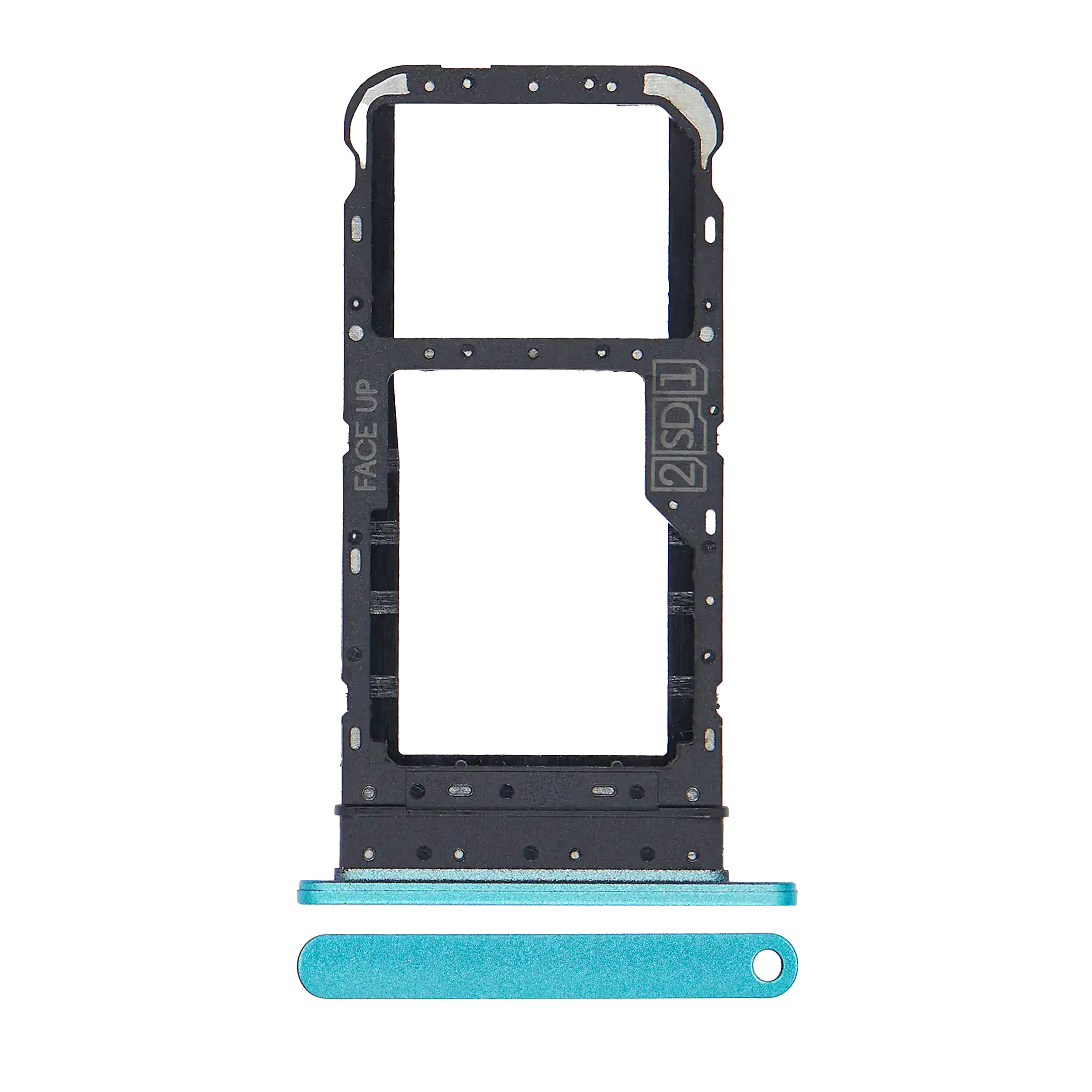 Dual-SIM Card Tray for Motorola Moto E7 (XT2095 / 2020) (Aqua Blue)
