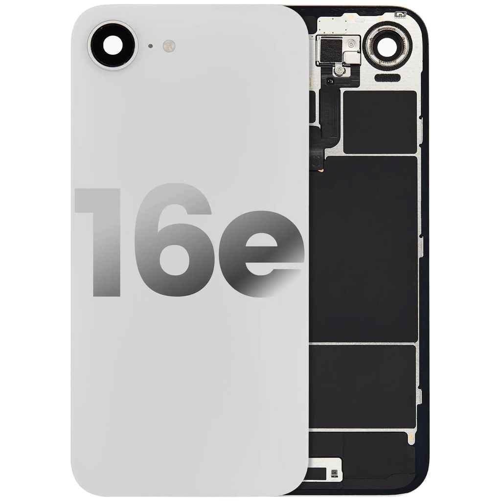 Back Cover with MagSafe Magnet, NFC, and Flash Flex Cable for iPhone 16e (Used OEM Spare Part, Quality A, White)