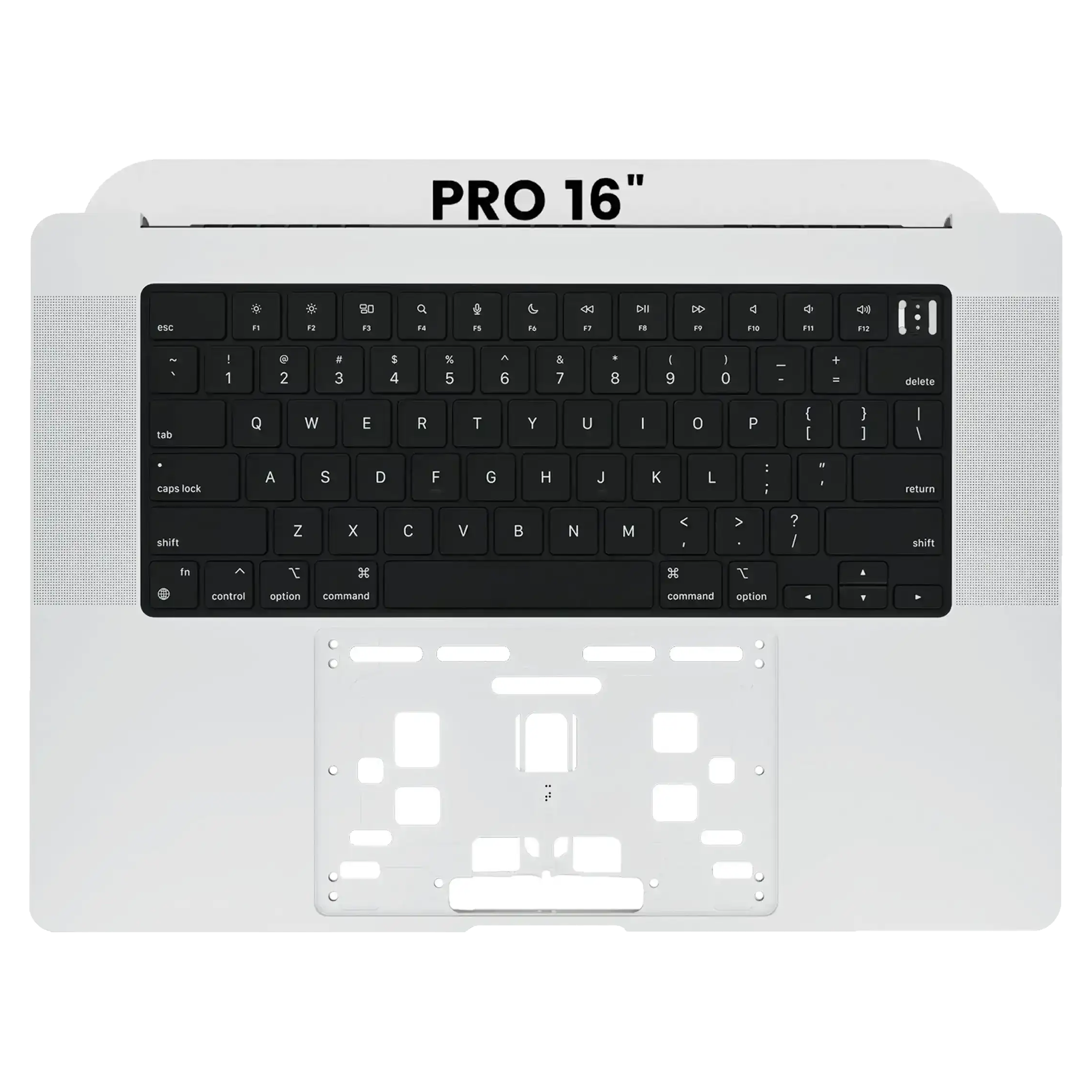 Top Case with Keyboard for MacBook Pro 16" A2485 (2021) / A2780 (2023) – US Keyboard – Used OEM Pull, Quality B/C – Silver