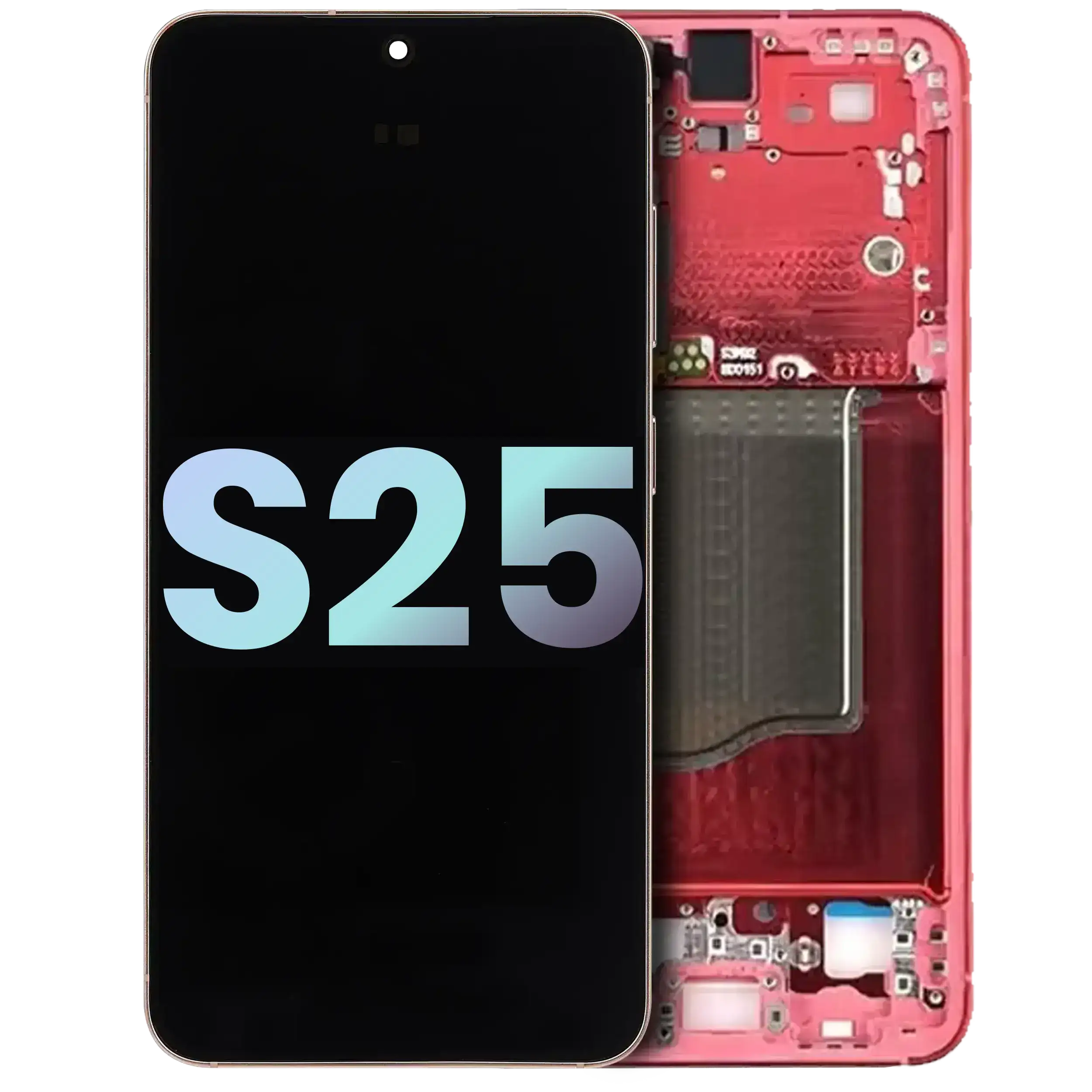 OLED Display with Frame for Samsung Galaxy S25 5G (US & International) (Service Pack) (Coral Red)
