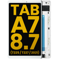 Samsung Tab A7 Lite 8.7 LTE LCD-Display mit Rahmen Weiß Generalüberholt