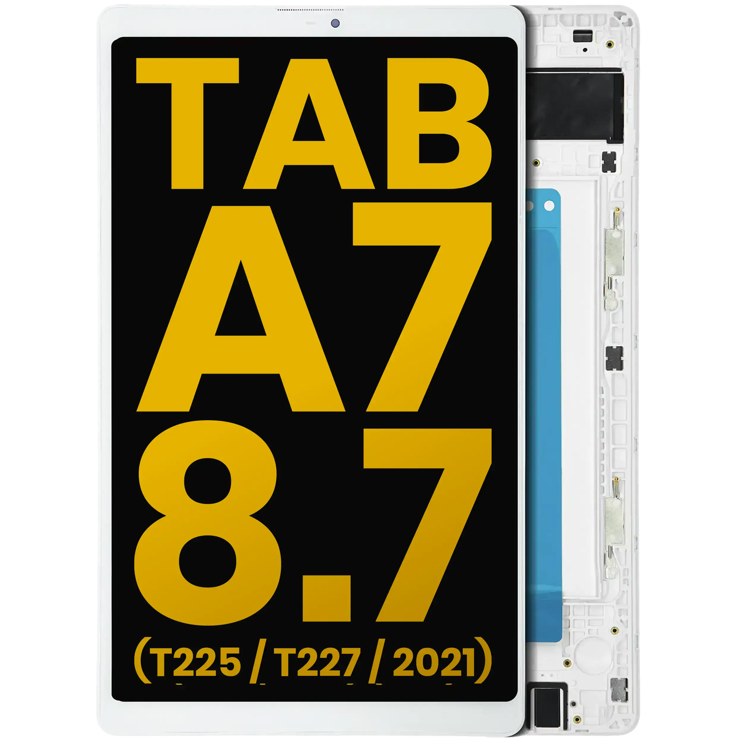 LCD Display with Frame for Samsung Galaxy Tab A7 Lite 8.7" (2021) (T225/T227) Cellular Version (Refurbished) White