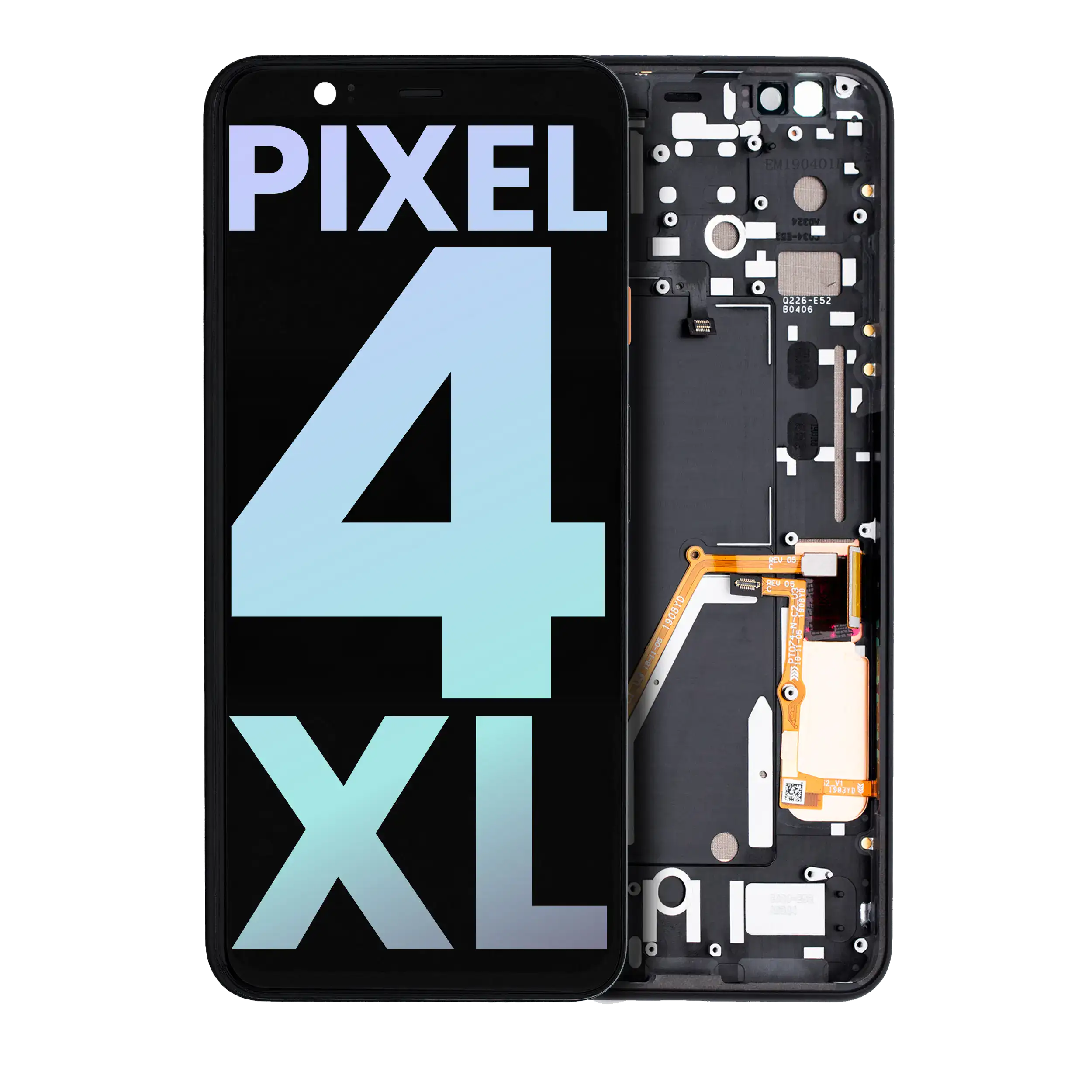 OLED Display with Frame for Google Pixel 4 XL (Original OEM) (Oh So Orange Power Button)