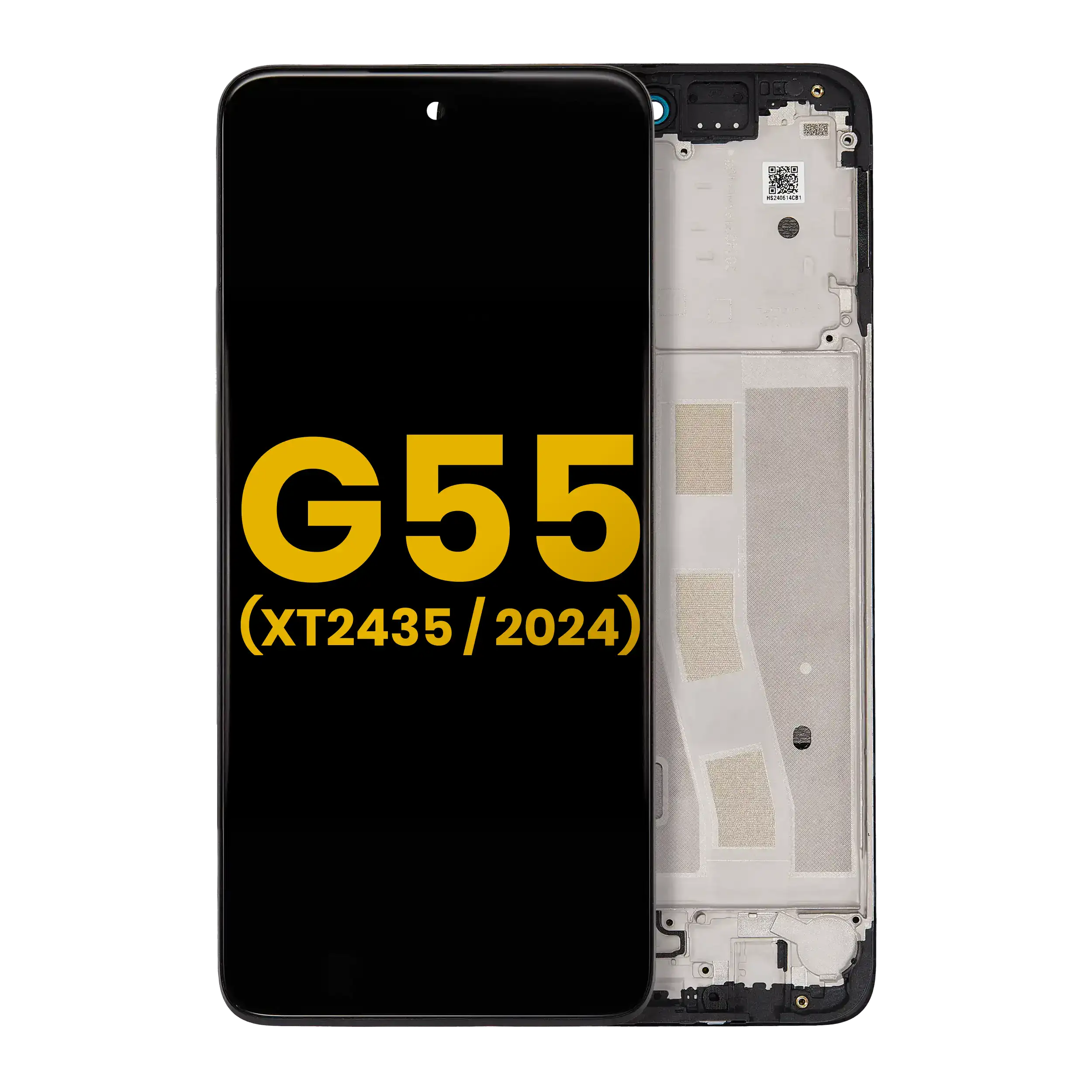LCD Display with Frame for Motorola Moto G55 5G (XT2435 / 2024) (Refurbished) (All Colors)