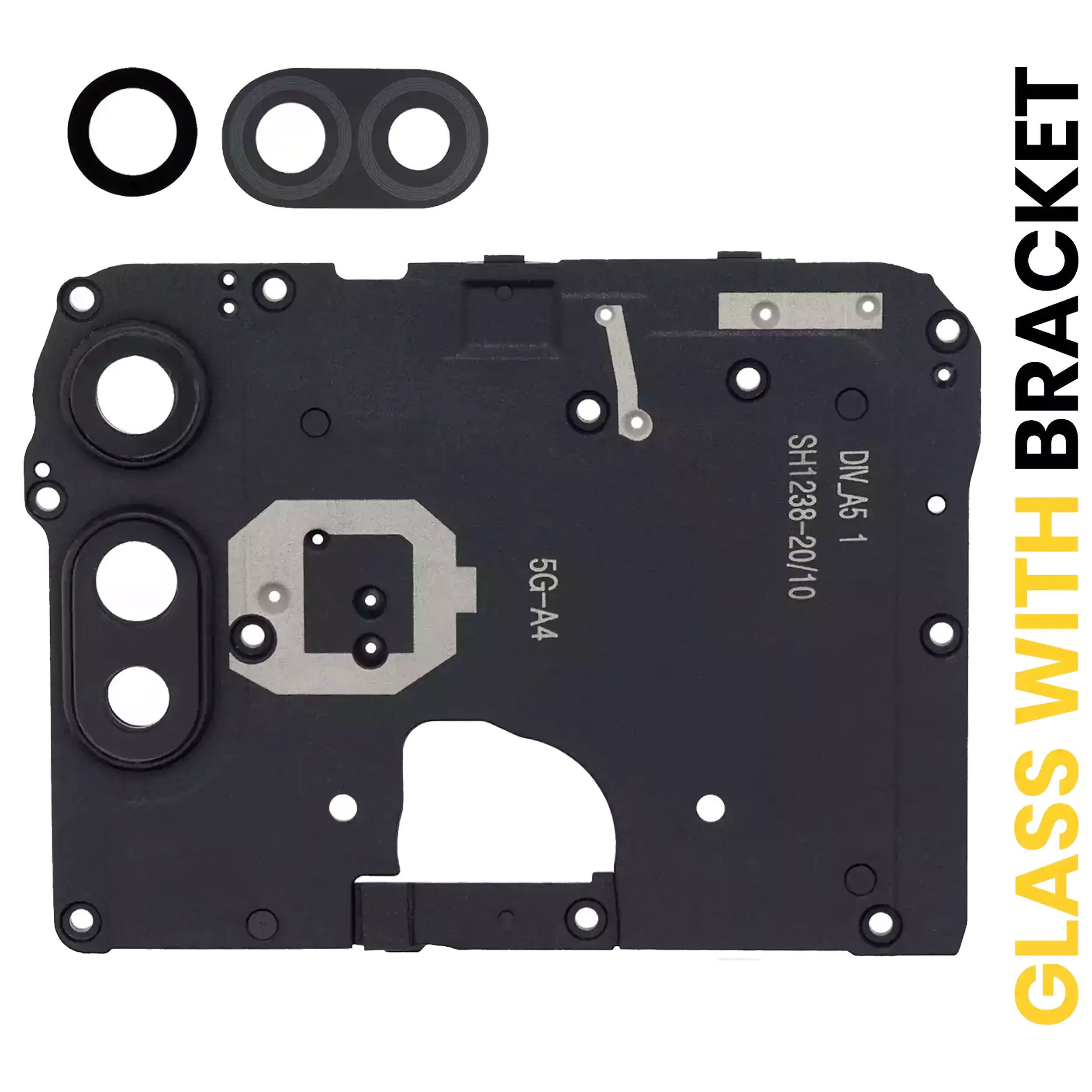 Kameralinse hinten mit Halterung für Motorola Moto E (XT2052 / 2020) (Schwarz)