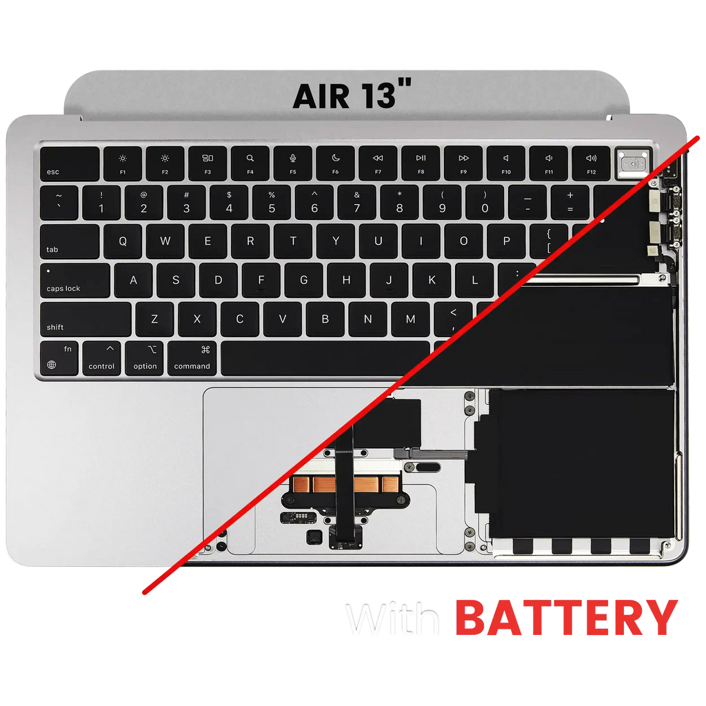 Top Case Assembly with Battery and Keyboard for MacBook Air 13" (A3113 / Mid 2024) (Silver) (US Keyboard)