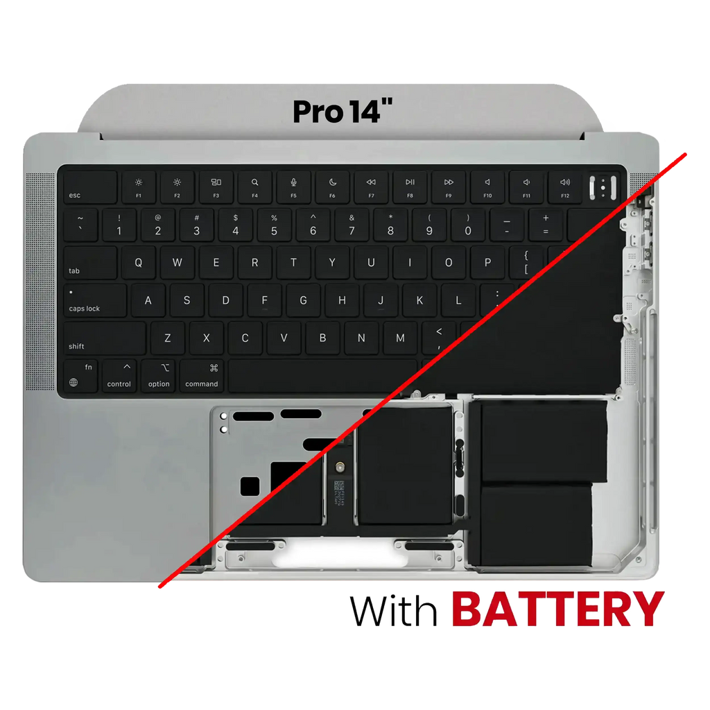 Top Case with Battery and US Keyboard for MacBook Pro 14" A2442/A2779 (2021/2023) – Space Gray (Used, Quality B/C)