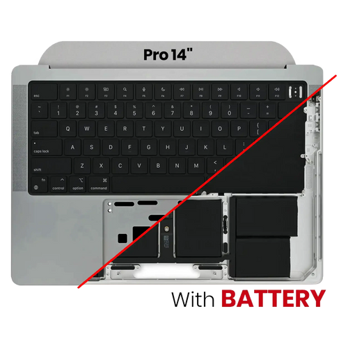 Apple MacBook Pro 14" Topcase Akku US-Tastatur A2442/A2779 Space Gray OEM B/C