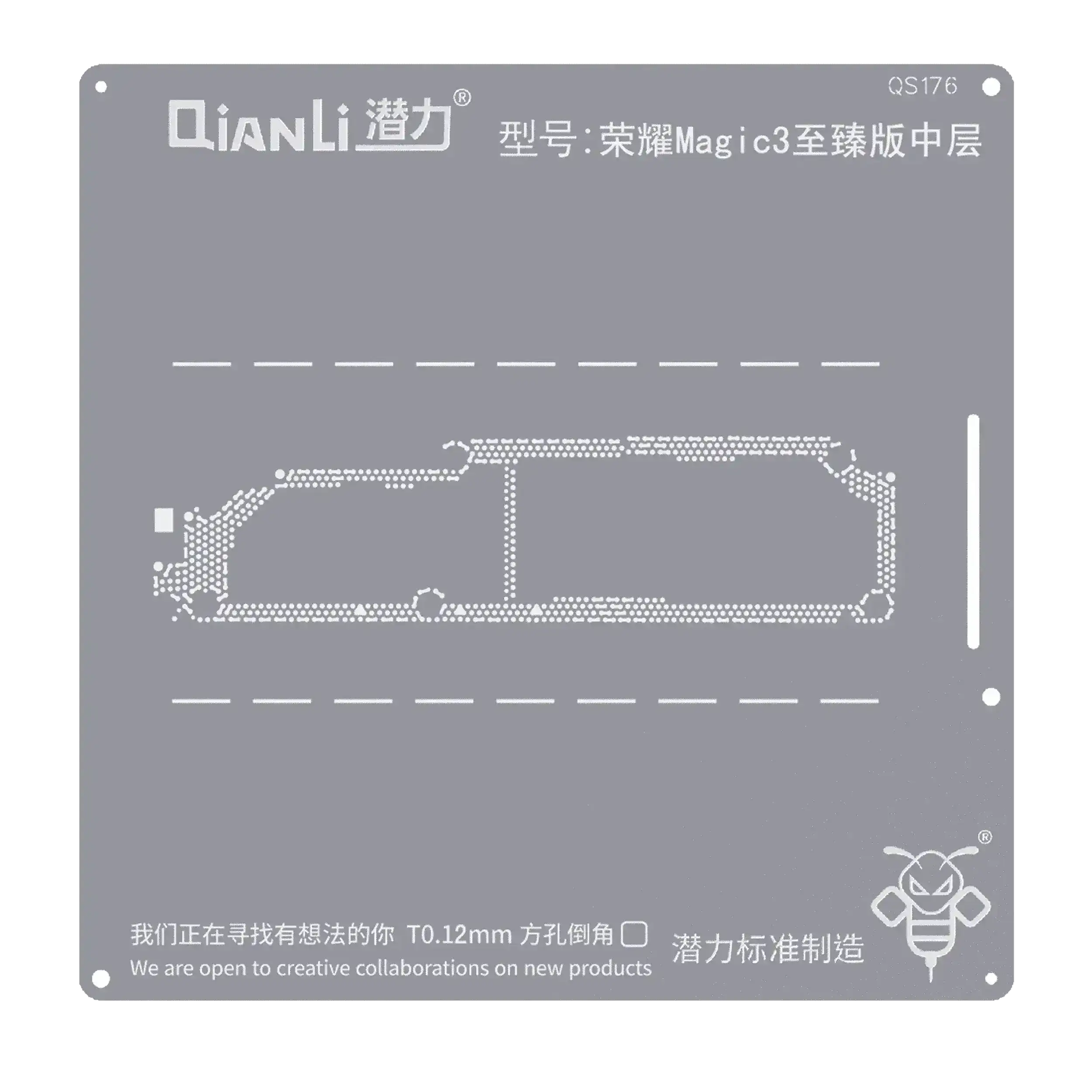 Bumblebee Stencil (QS176) for Honor Magic3 Ultimate Midframe (Qianli)