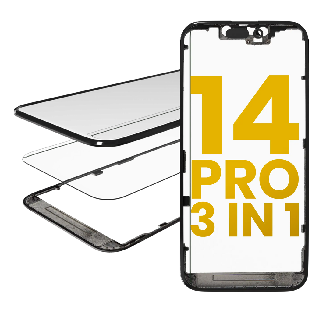 3-in-1 Glass with Pre-installed OCA + Frame for iPhone 14 Pro (OCA Master)