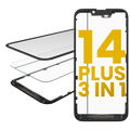 3 in 1 (Glas mit vorinstallierter OCA + Rahmen) für iPhone 14 Plus (OCA Master)