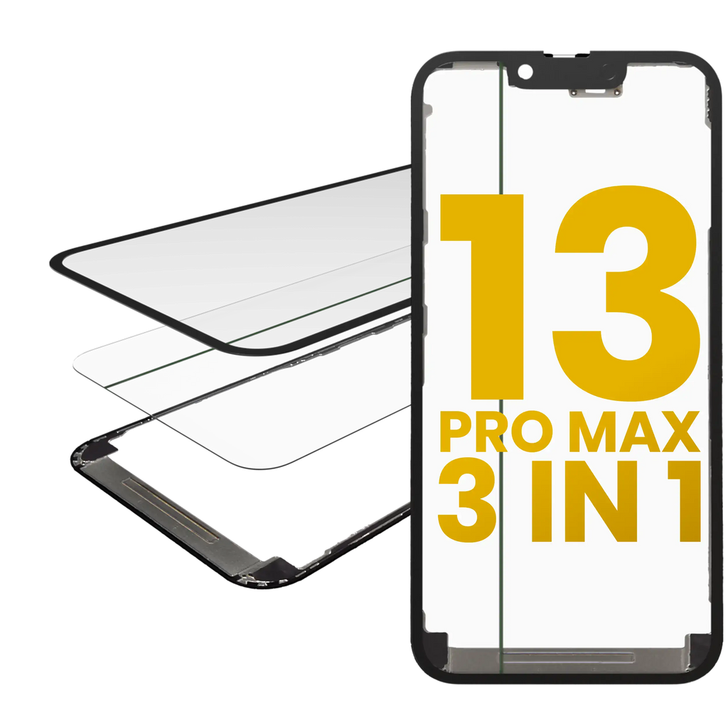 3-in-1 Displayglas mit OCA+Rahmen für iPhone 13 Pro Max (OCA Master)