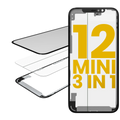 3 in 1 (Glas mit OCA vorinstalliert + Rahmen) für iPhone 12 Mini (OCA Master)