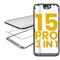 3-in-1 (Glas mit vorinstalliertem OCA + Rahmen) für iPhone 15 Pro (OCA Master)