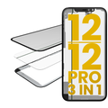 Displayglas mit Rahmen + OCA für iPhone 12/12 Pro (OCA Master)