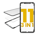 Glas mit vorinstallierter OCA + Rahmen für iPhone 11 (OCA Master) (2er-Pack)