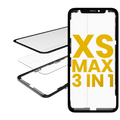 3-in-1 Glas mit vorinstalliertem OCA und Rahmen für iPhone XS Max (OCA Master)