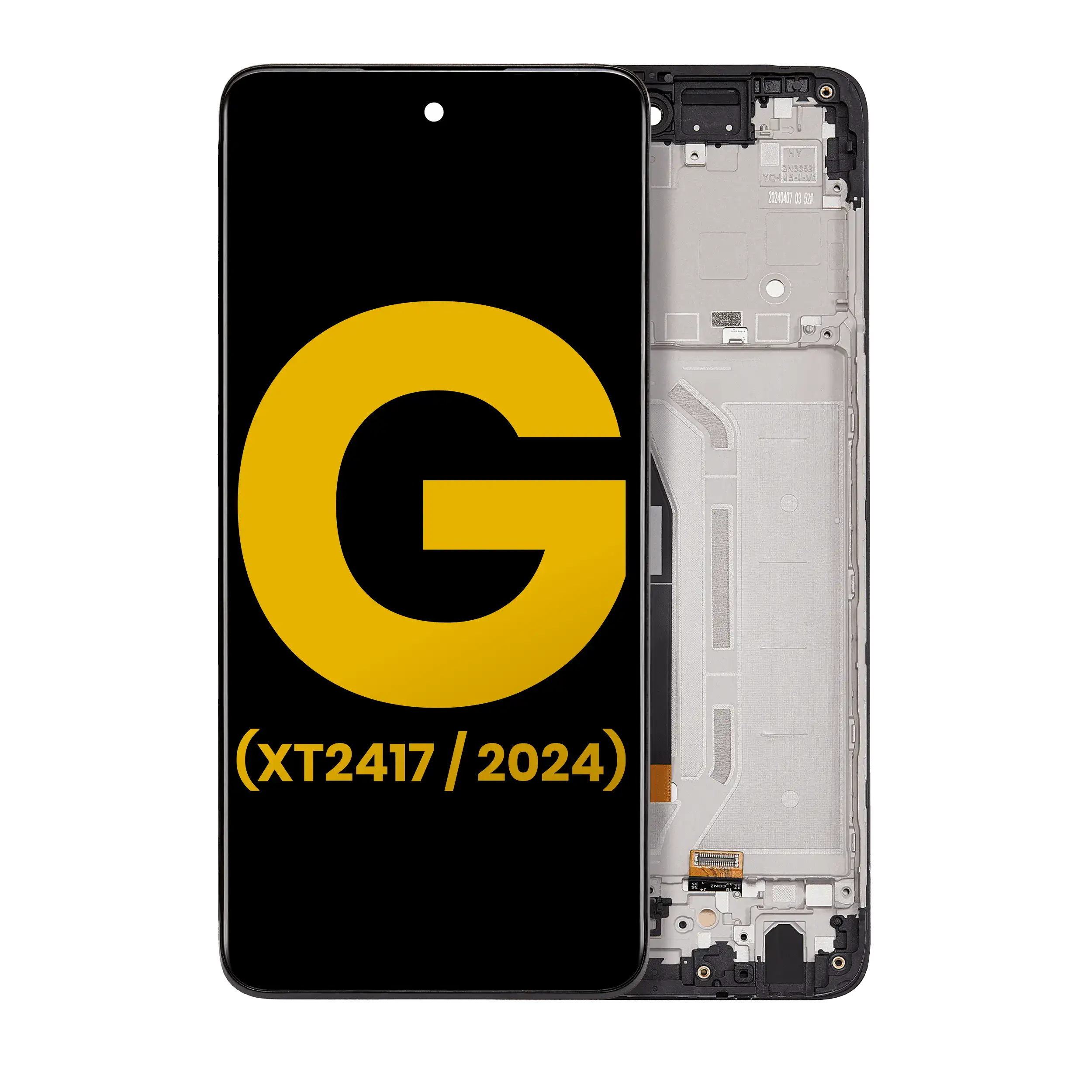 LCD-Display mit Rahmen für Motorola Moto G 5G Refurbished Sage Green