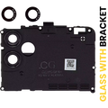 Kameraglas hinten mit Halterung für Samsung Galaxy A04E (A042 / 2022) (Schwarz)