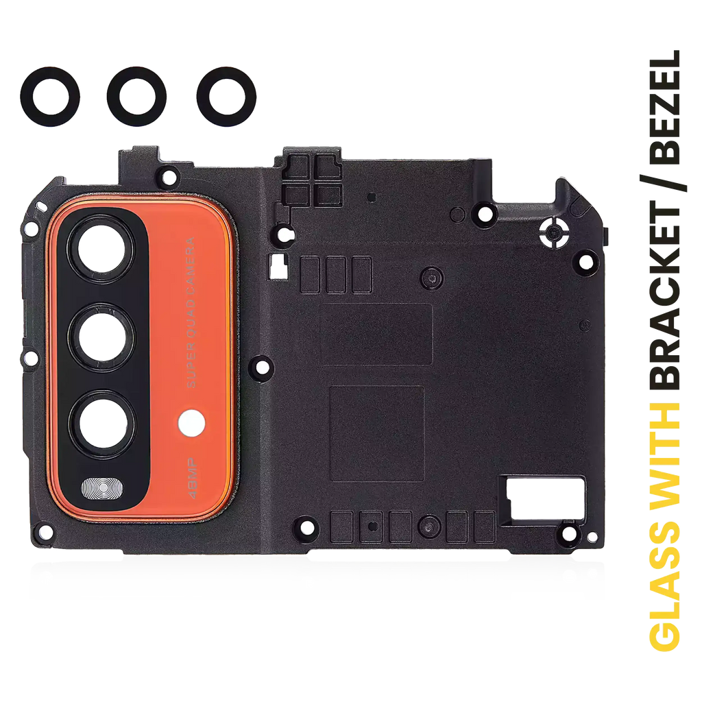Rear Camera Lens with Holder / Frame for Xiaomi Redmi Note 9 4G (Orange)