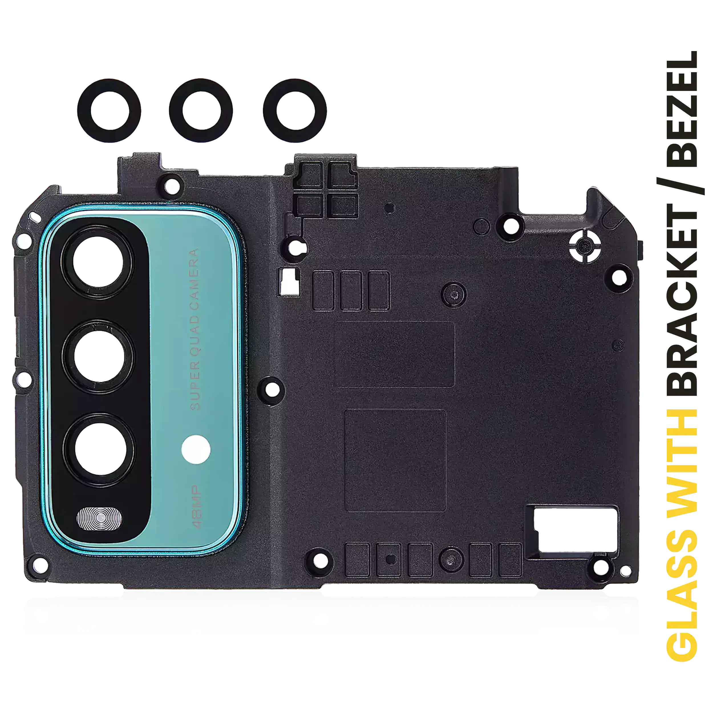 Kameralinse hinten mit Halterung/Rahmen für Xiaomi Redmi Note 9 4G (Grün)
