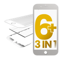 3-in-1 (Front Glass + Frame + OCA Pre-installed) for iPhone 6 Plus (2 Pack) (White)