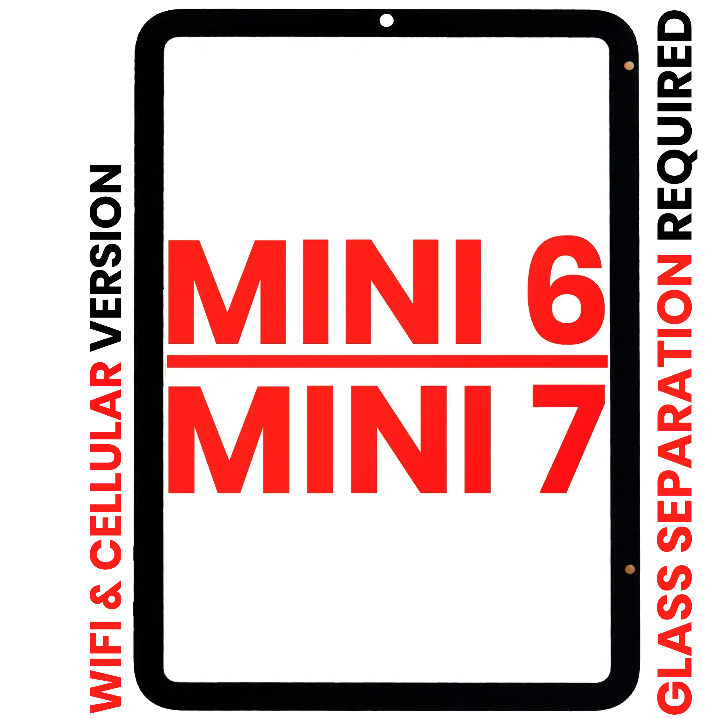 Apple iPad Mini 6/7 Digitizer Aftermarket Plus Glastrennung