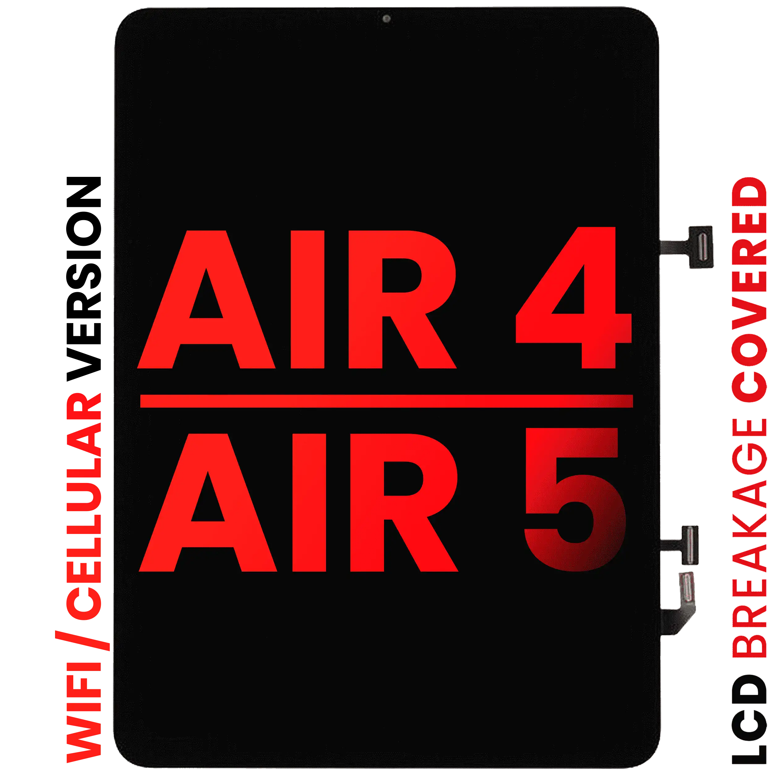 LCD Display and Digitizer for iPad Air 4 / Air 5 (WiFi and Cellular) (Aftermarket Pro: XO7) (Black)