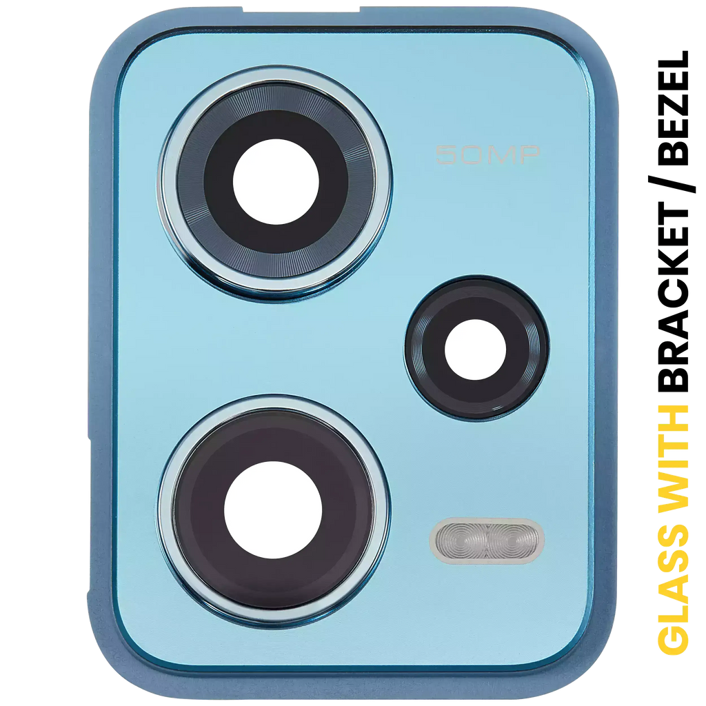 Kameralinse hinten mit Halterung / Rahmen für Xiaomi Redmi Note 12 Pro 5G (Blau)