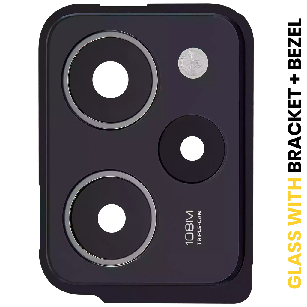 Kameralinse hinten mit Rahmen für Xiaomi Redmi Note 12 Pro/Poco X5 Pro, Schwarz