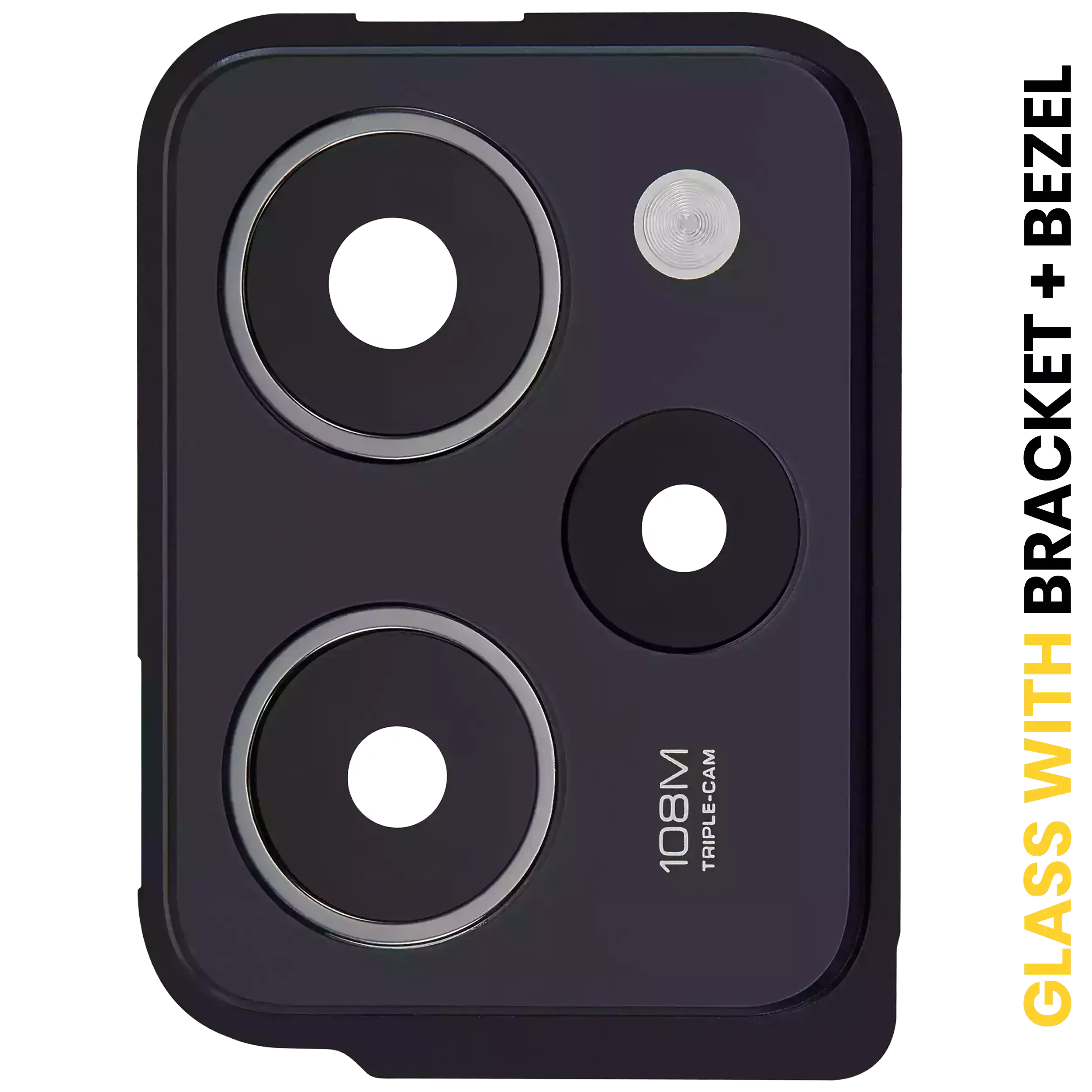 Kameralinse hinten mit Rahmen für Xiaomi Redmi Note 12 Pro/Poco X5 Pro, Schwarz
