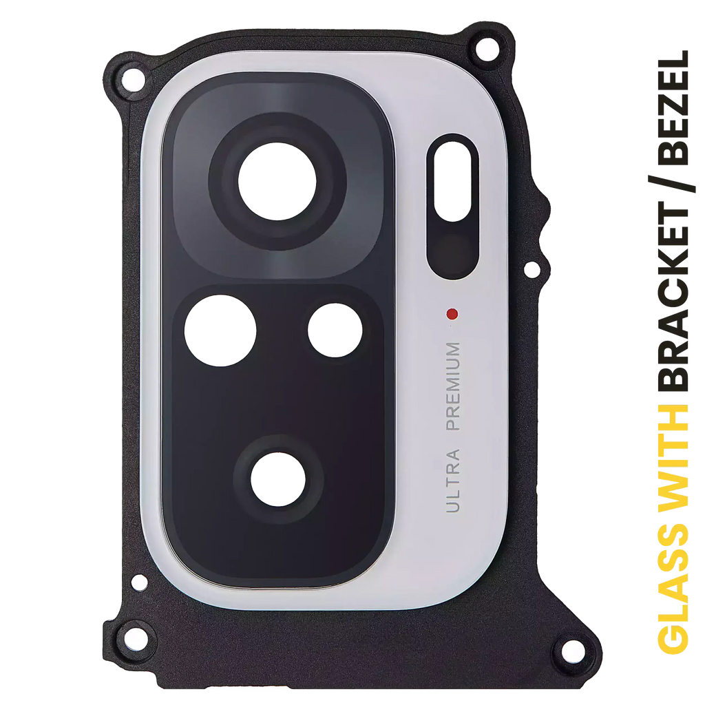 Rear Camera Lens with Holder/Bezel for Xiaomi Redmi Note 10 (Pebble White)