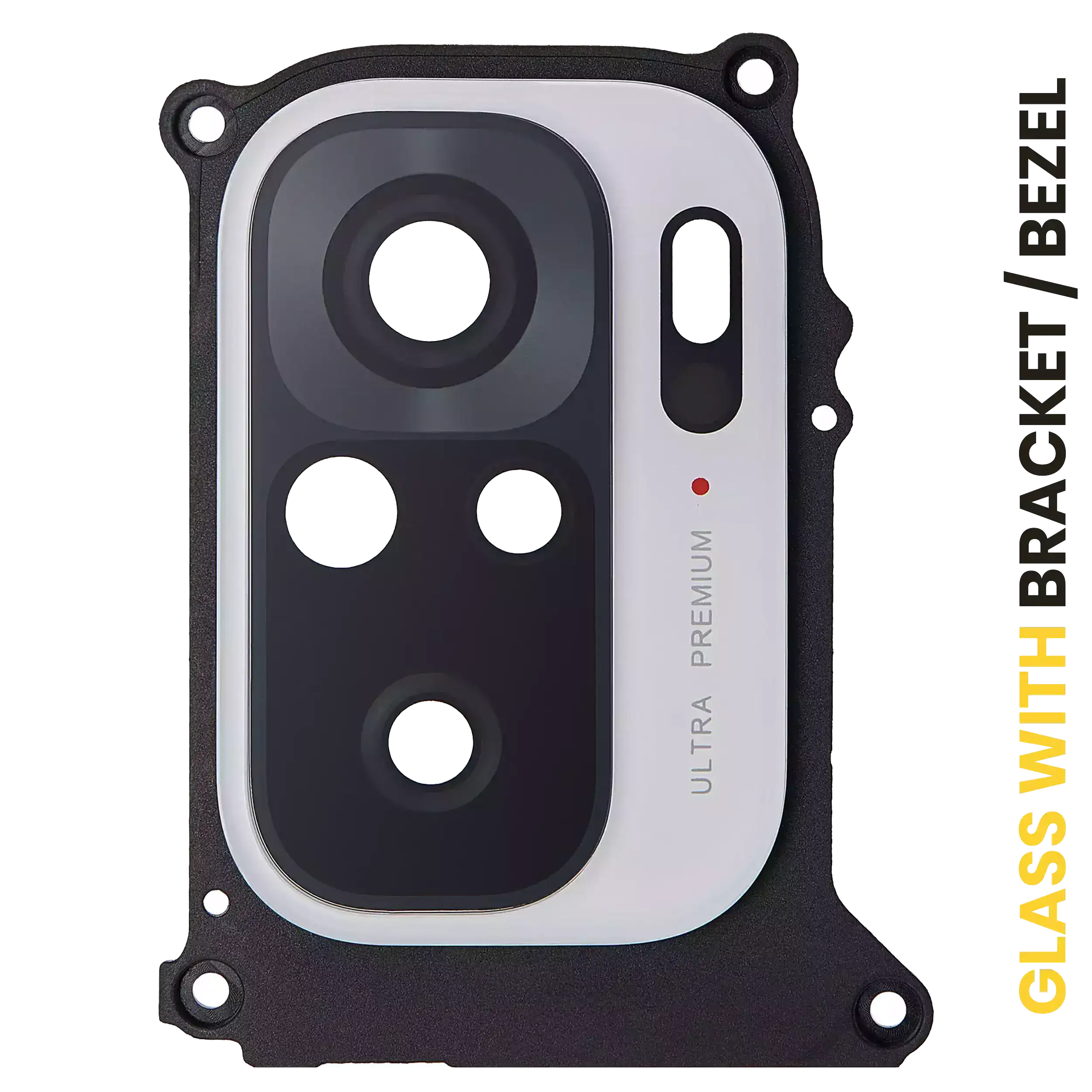 Rear Camera Lens with Holder/Bezel for Xiaomi Redmi Note 10 (Pebble White)