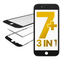2x Glas+Rahmen OCA Master für iPhone 7 Plus Schwarz