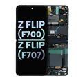 Inner OLED-Display mit Rahmen für Samsung Z Flip 4G (Svc Pack) (Mirror Black)