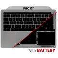 Top-Case m. Akku & US-Tastatur für MacBook Pro 13 A2338, Space Gray, OEM Pull A